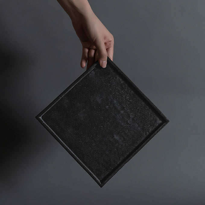 鴨工房 角皿（正方形／黒） – SENN